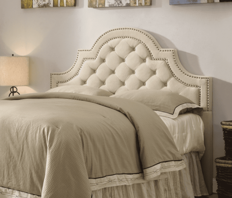 tufted headboards: Ojai Eastern king and California king tufted upholstered headboard beige