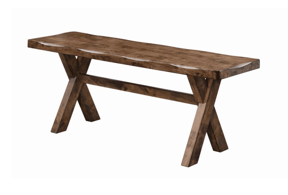 Alston x-shaped dining bench knotty nutmeg