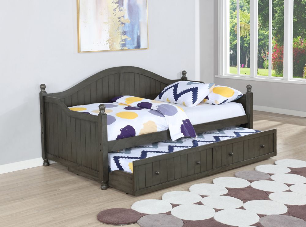 playroom ideas: Julie Twin Daybed With Trundle Warm Grey