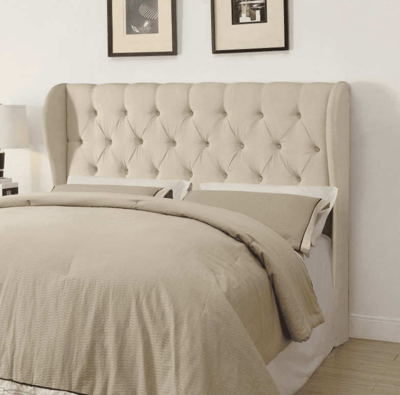 Murrieta king tufted upholstered headboard beige