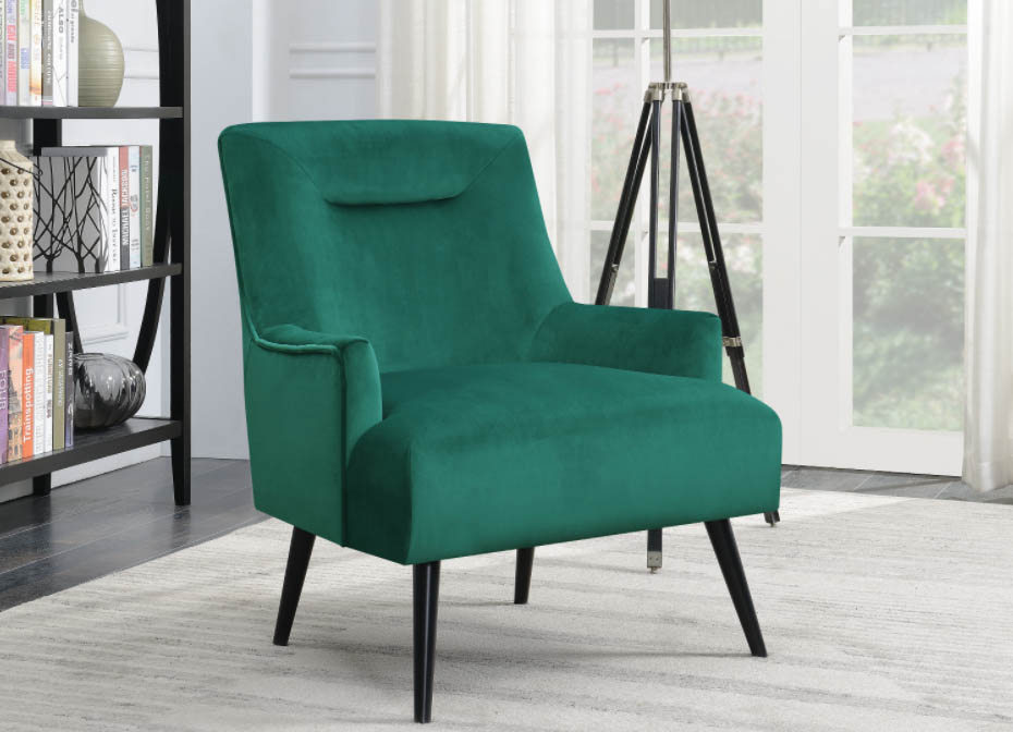 green sofa: Upholstered Accent Chair Green And Black