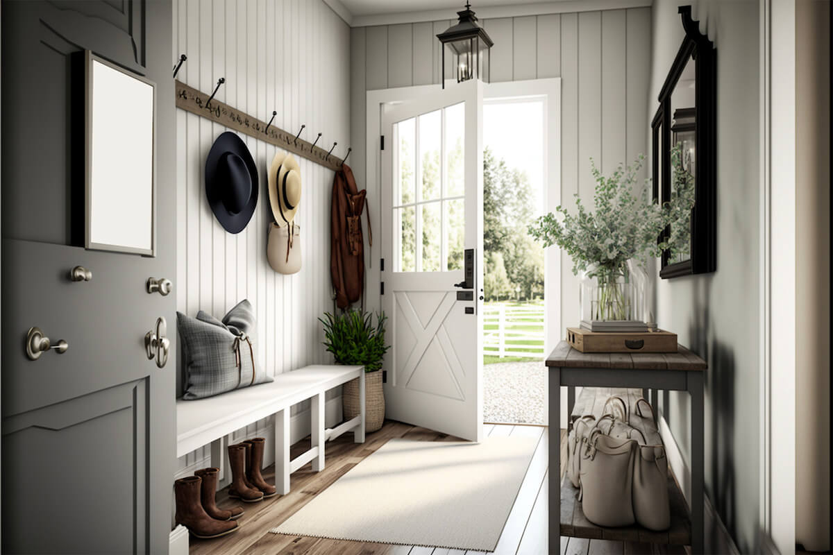 Explore stylish farmhouse mudroom ideas to create a welcoming atmosphere with a touch of rustic charm and plenty of functionality.