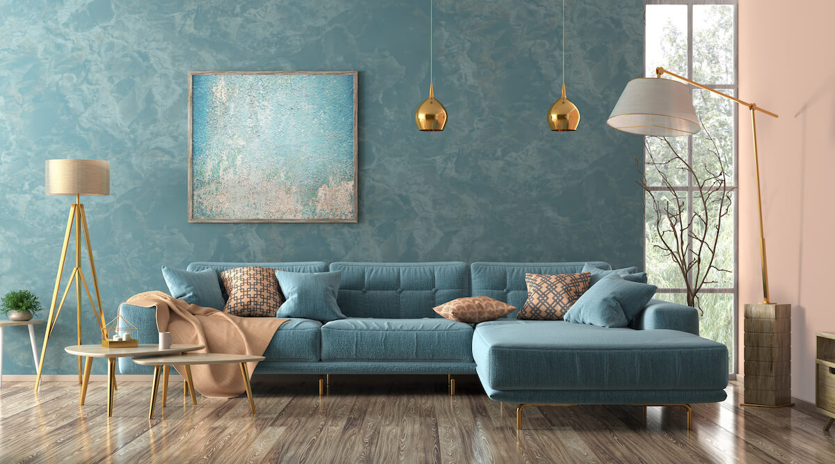 Blue Sofa Living Room