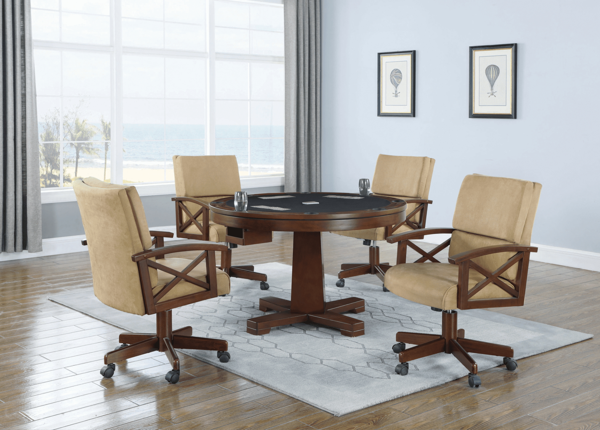 Marietta Round Wooden Game Table from Coaster