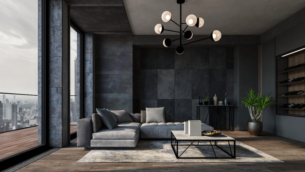 Modern bachelor living room cheap ideas