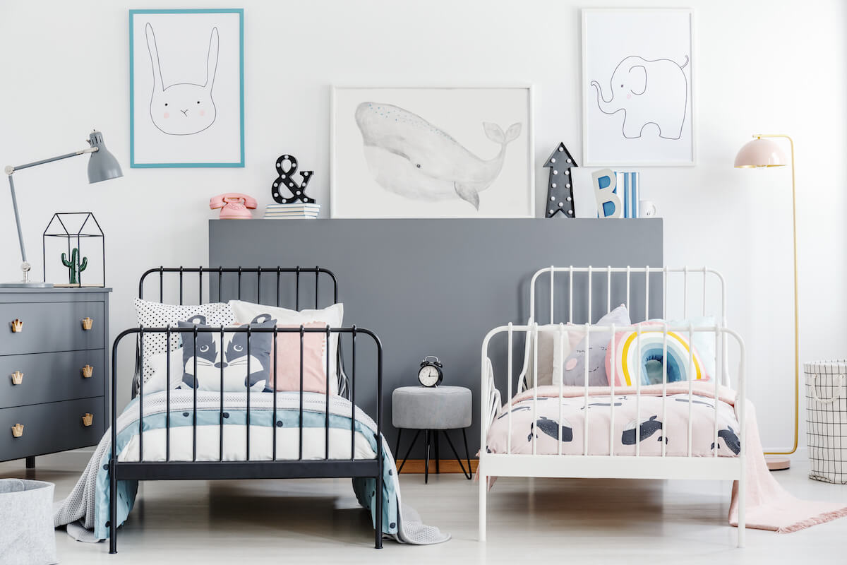 Twin bedroom ideas: nursery themed bedroom