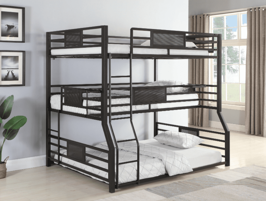 guest room ideas: Rogen Fill/Twin XI/Queen Triple Bunk Bed from Coaster