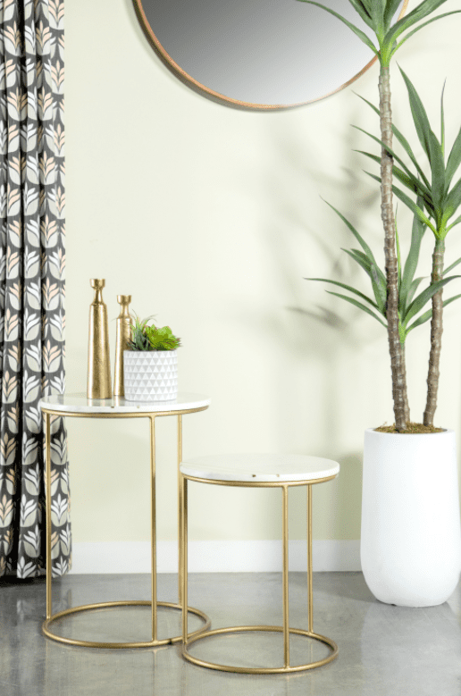 round marble top tables from Coaster