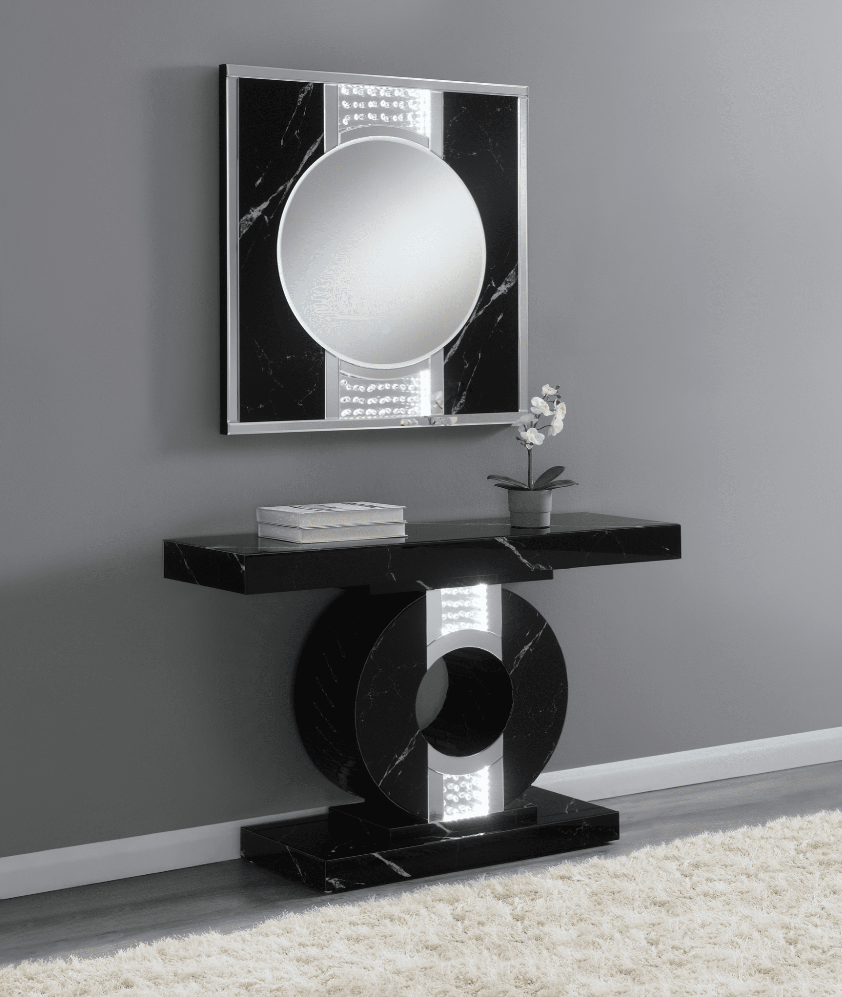 foyer ideas: Square LED Wall Mirror from Coaster