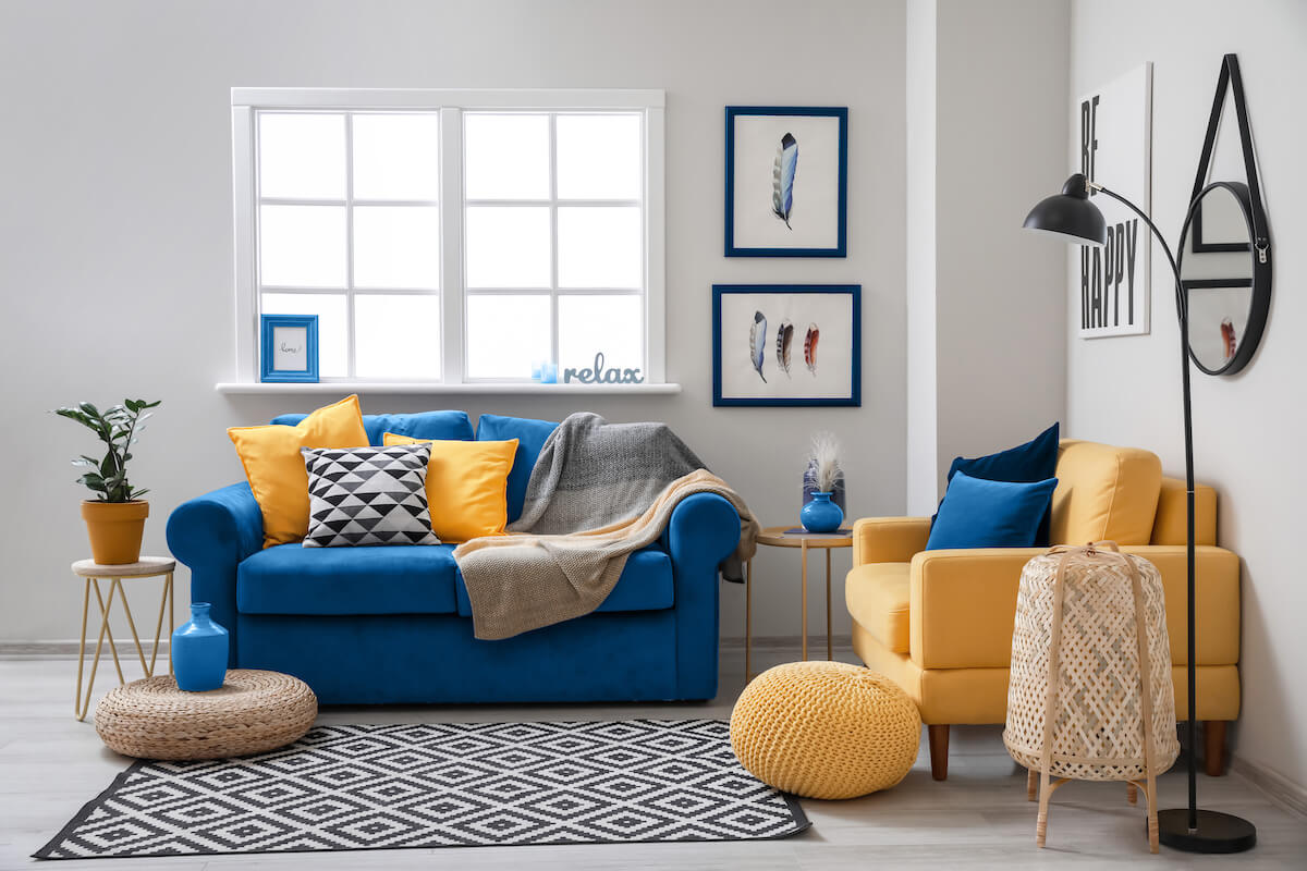 Blue Sofa Living Room